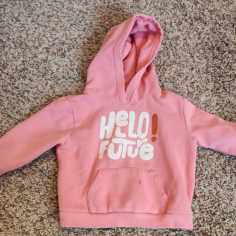 H&M Pink Hoodie with 'Hello Future' Design